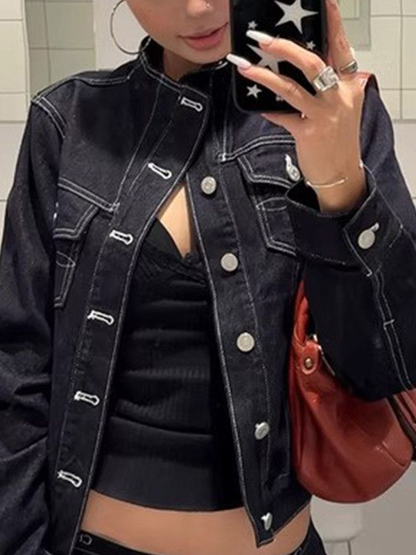 EMMIOL Giacca di jeans corta