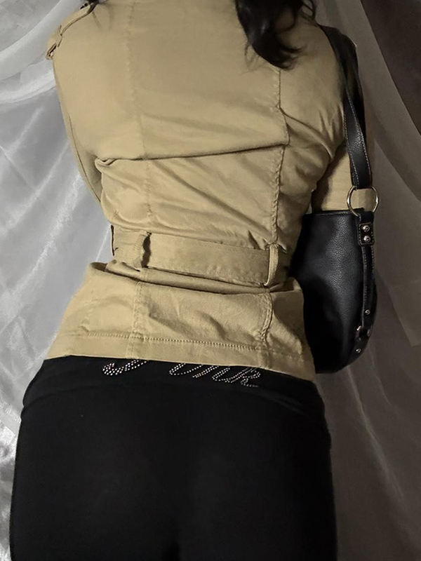 EMMIOL Ragazza sexy in stile americano con giacca con fibbia in stile giapponese