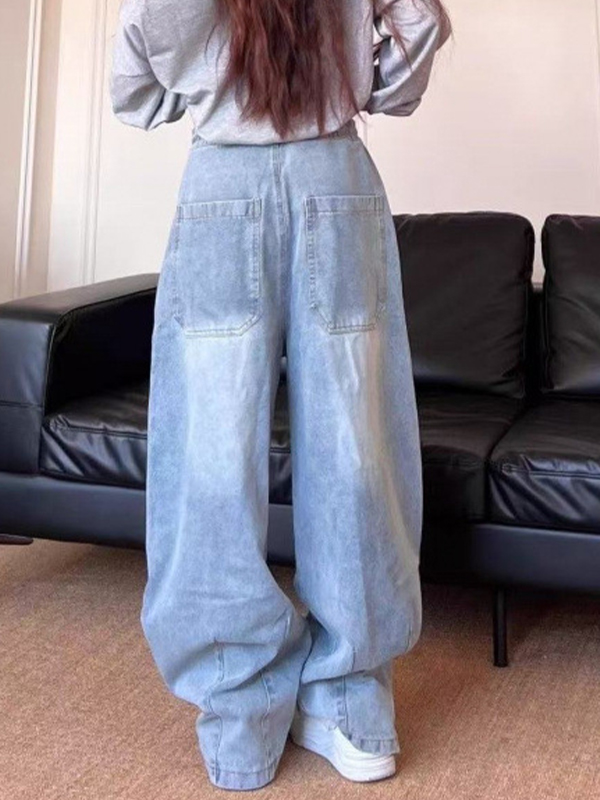 EMMIOL Jeans boyfriend con cerniera ispirati al retrò