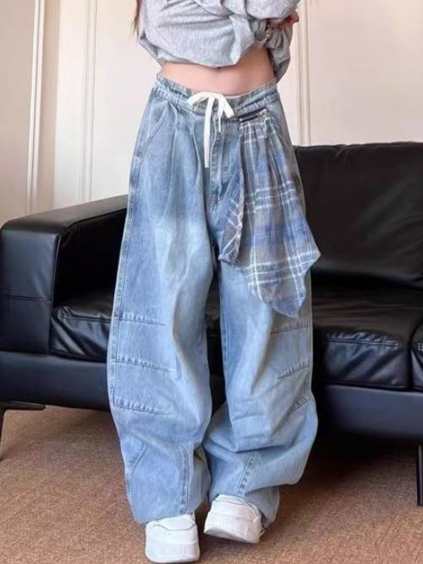 EMMIOL Jeans boyfriend con cerniera ispirati al retrò