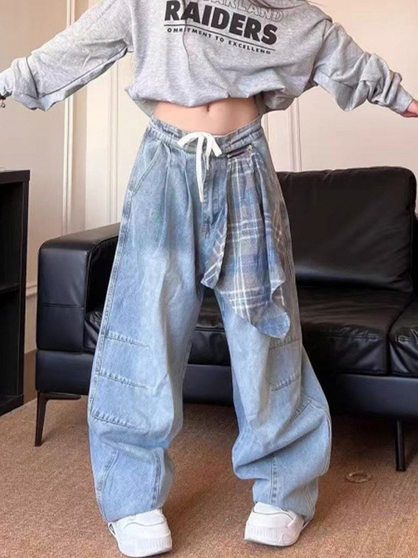 EMMIOL Jeans boyfriend con cerniera ispirati al retrò