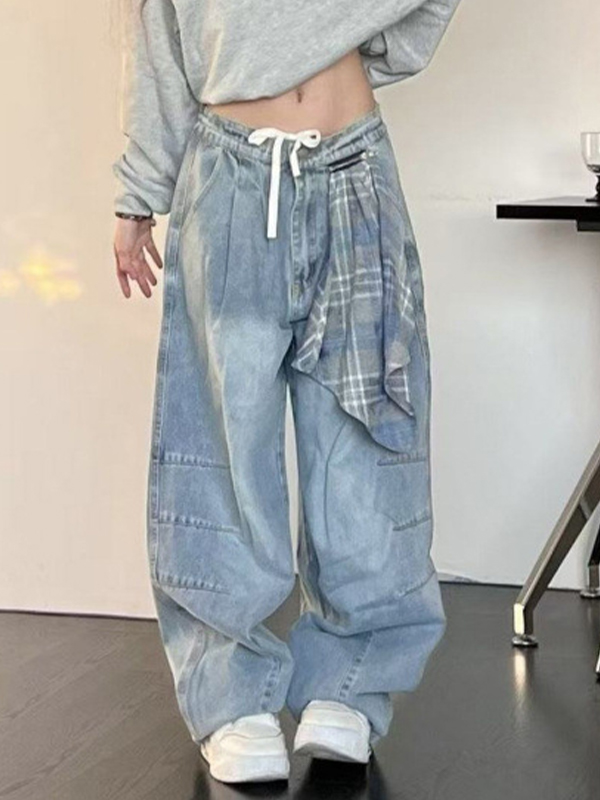EMMIOL Jeans boyfriend con cerniera ispirati al retrò