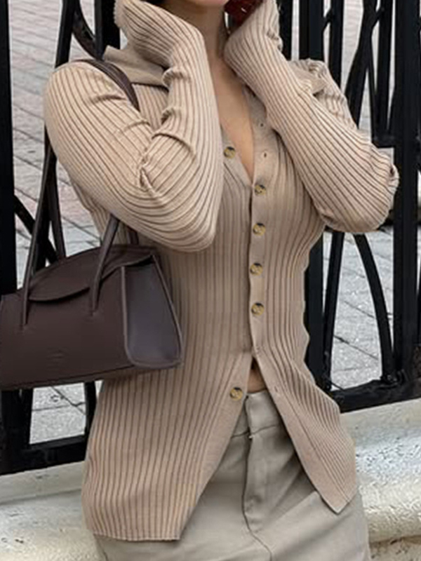 EMMIOL Elegantes Langarmshirt in Volltonfarbe