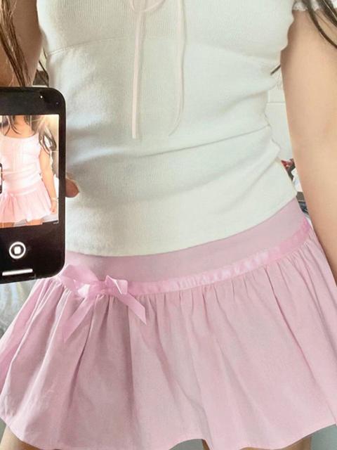 Sweet Spicy Bow Mini Skirt