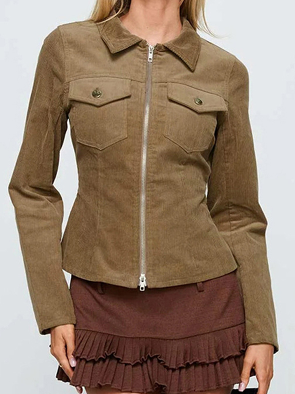 EMMIOL Modische Cordjacke
