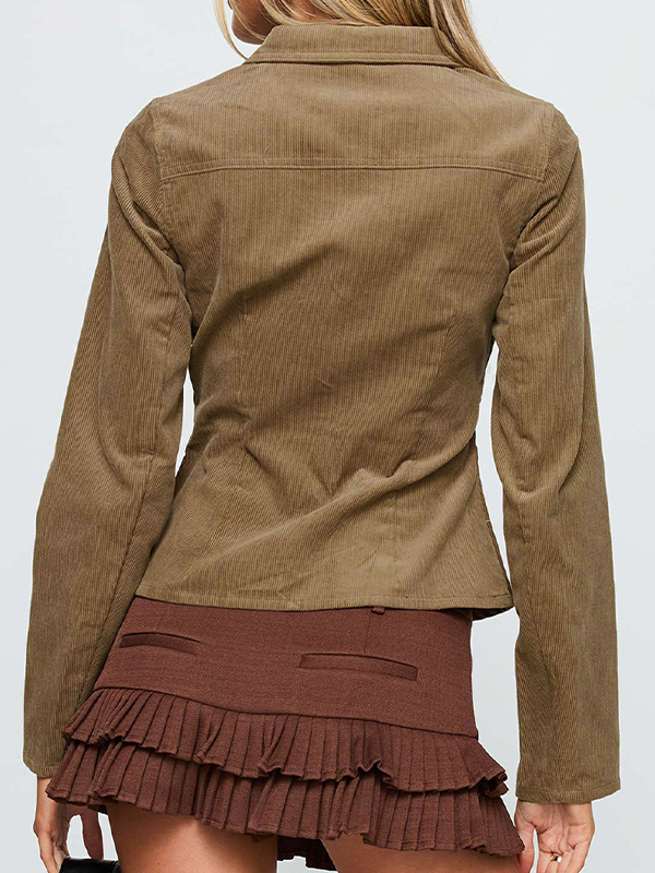 EMMIOL Modische Cordjacke