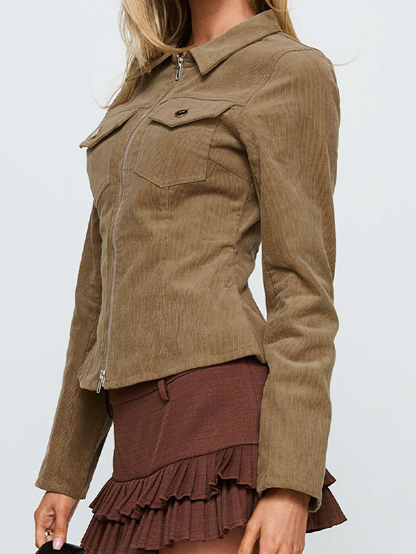 EMMIOL Modische Cordjacke