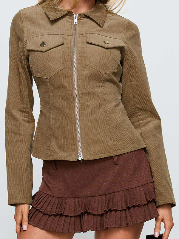 EMMIOL Modische Cordjacke
