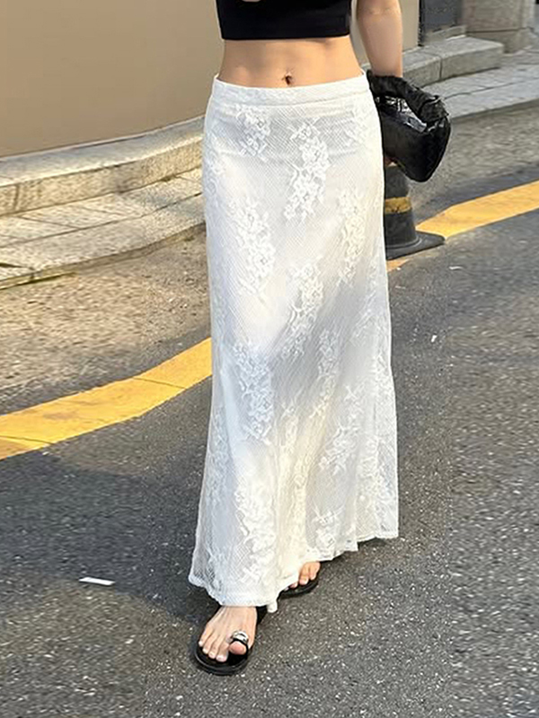 EMMIOL Elegante gonna lunga in pizzo
