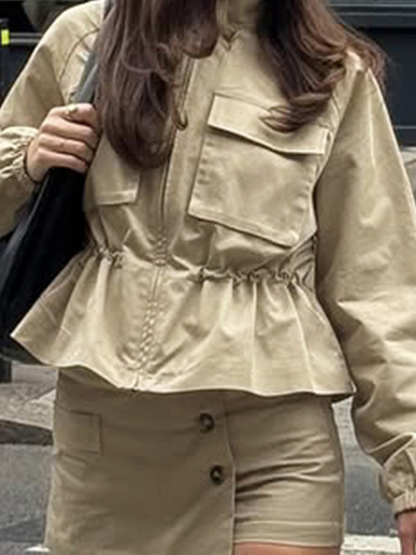 EMMIOL Jacke mit schmal zulaufender Taille und Kordelzug