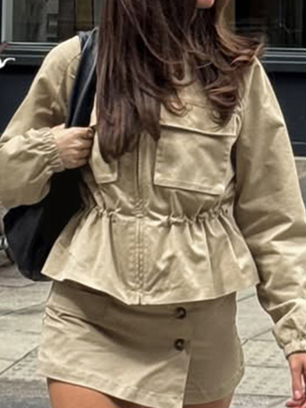 EMMIOL Jacke mit schmal zulaufender Taille und Kordelzug