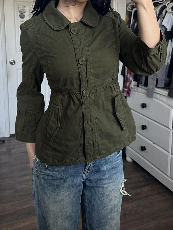 EMMIOL American Vintage Jacke mit Peter-Pan-Kragen
