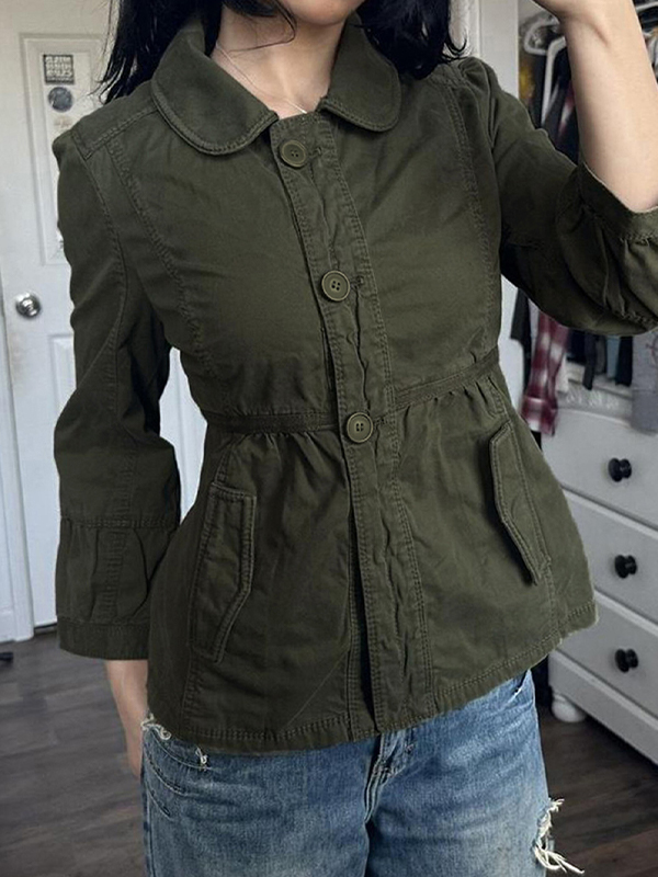 EMMIOL American Vintage Jacke mit Peter-Pan-Kragen