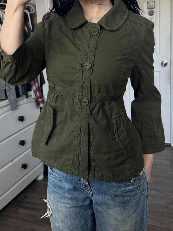 EMMIOL American Vintage Jacke mit Peter-Pan-Kragen