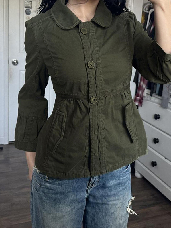 EMMIOL American Vintage Jacke mit Peter-Pan-Kragen