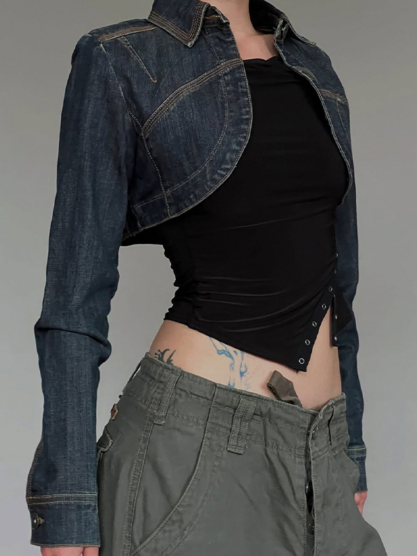 EMMIOL Retro-Washed Chav Style Jacket