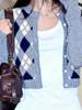 EMMIOL Round-Neck Jacquard Diamond Pattern Cardigan