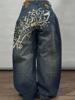 EMMIOL Jeans boyfriend con ricamo streetwear su misura ispirati al retrò