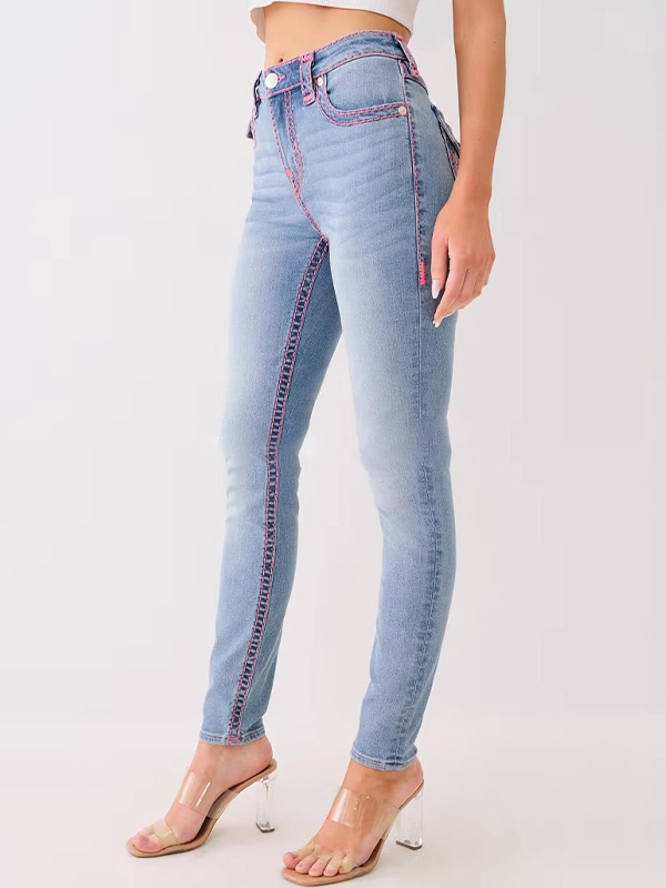 EMMIOL Bestickte High Street Slim Jeans