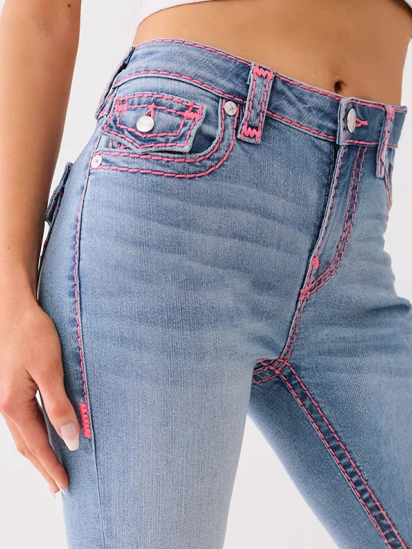 EMMIOL Bestickte High Street Slim Jeans