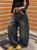 EMMIOL Jeans boyfriend con stampa leopardata sfumata