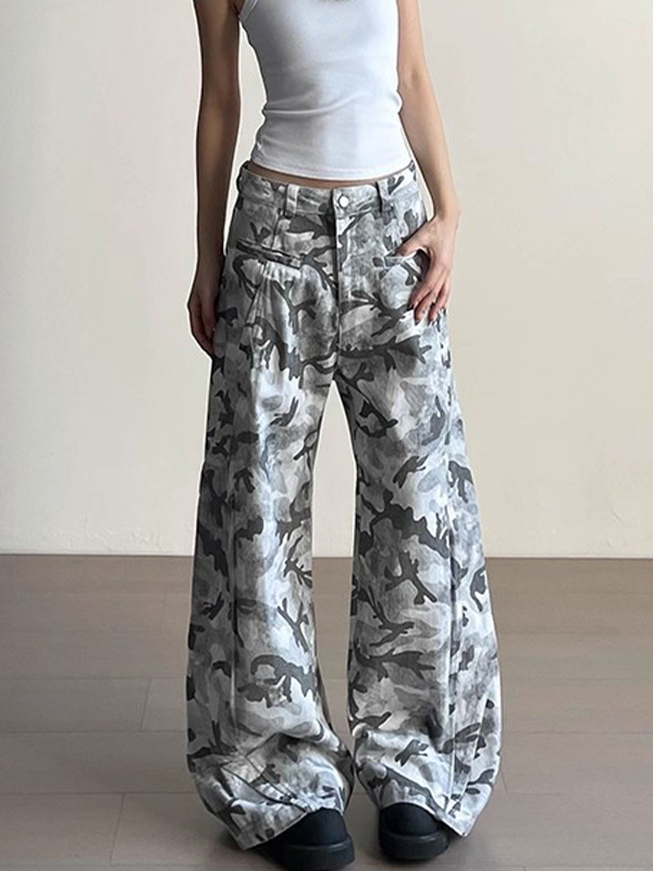 EMMIOL Jeans boyfriend da lavoro mimetici da strada
