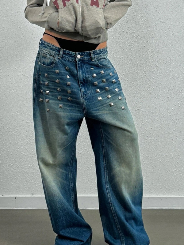 EMMIOL Jeans boyfriend dalla vestibilità rilassata in stile americano