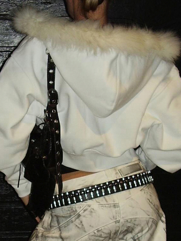 EMMIOL Fur Patchwork Jacket