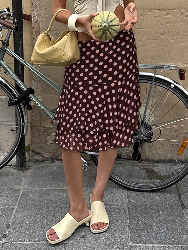 EMMIOL Falda larga controvertida de Sweet Girl