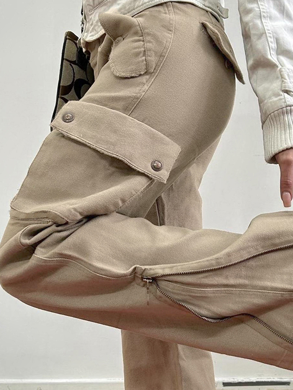 EMMIOL Jeans cargo multitasche in stile street americano
