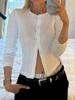 EMMIOL Cardigan in puro cotone con pizzo traforato