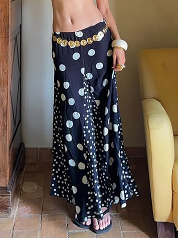 EMMIOL Jeans boyfriend patchwork a pois a contrasto