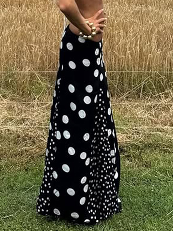 EMMIOL Jeans boyfriend patchwork a pois a contrasto