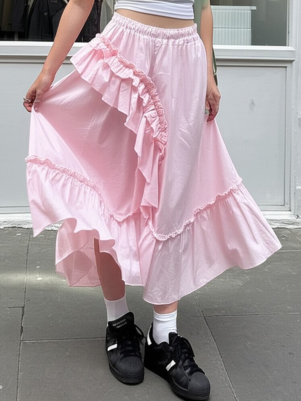 EMMIOL Sweet Girlish Style Maxi Skirt