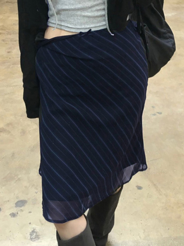 EMMIOL Classic Stripe Contrast Colours Maxi Skirt