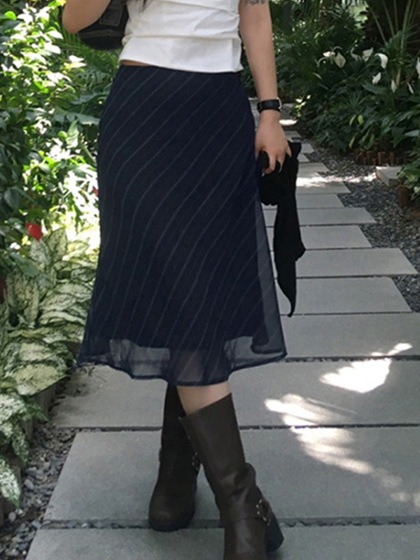 EMMIOL Classic Stripe Contrast Colours Maxi Skirt