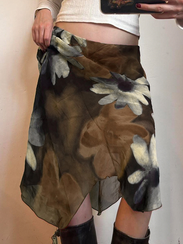 EMMIOL Gonna lunga con stampa floreale vintage americana