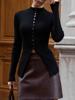 EMMIOL Cardigan con chiusura a filetto a fila singola