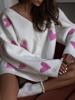 EMMIOL Cardigan con cuore ricamato