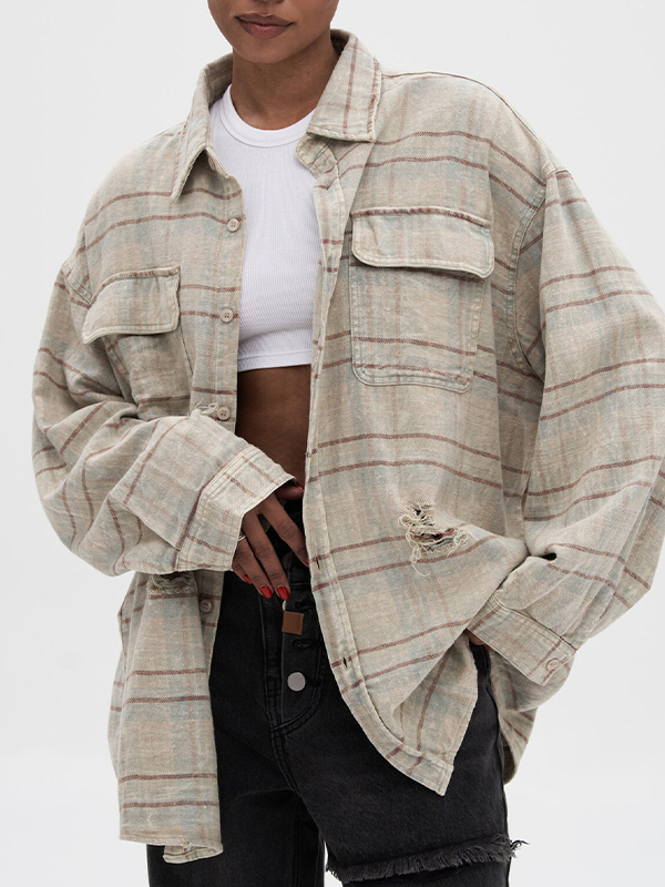 EMMIOL Vintage Distressed Brushed Finish Jacket