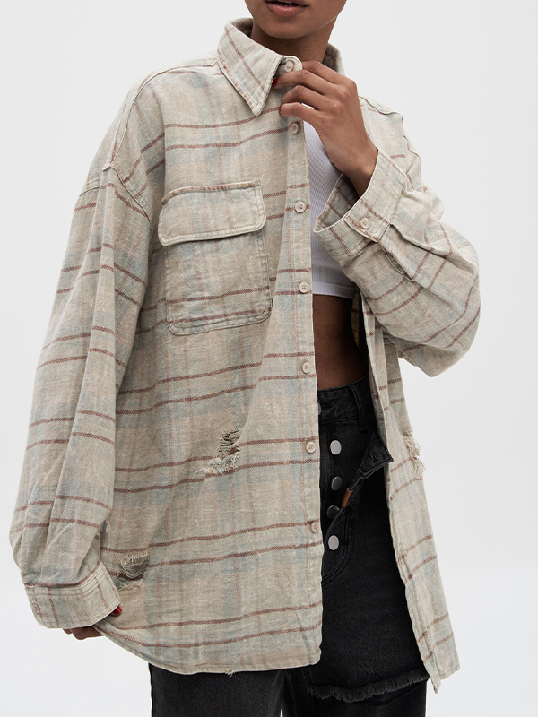 EMMIOL Vintage Distressed Brushed Finish Jacket