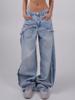 EMMIOL Abgenutzte Boyfriend-Jeans im Faux-Look