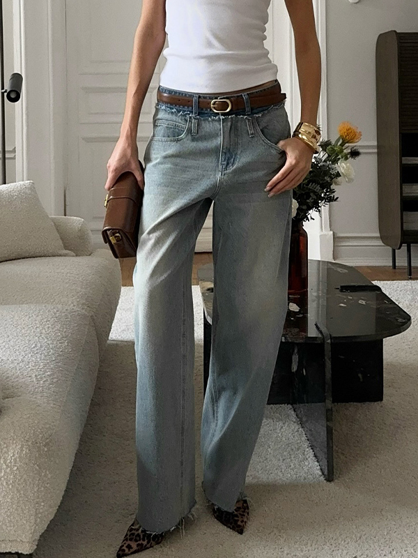 EMMIOL Jeans boyfriend retrò larghi e levigati