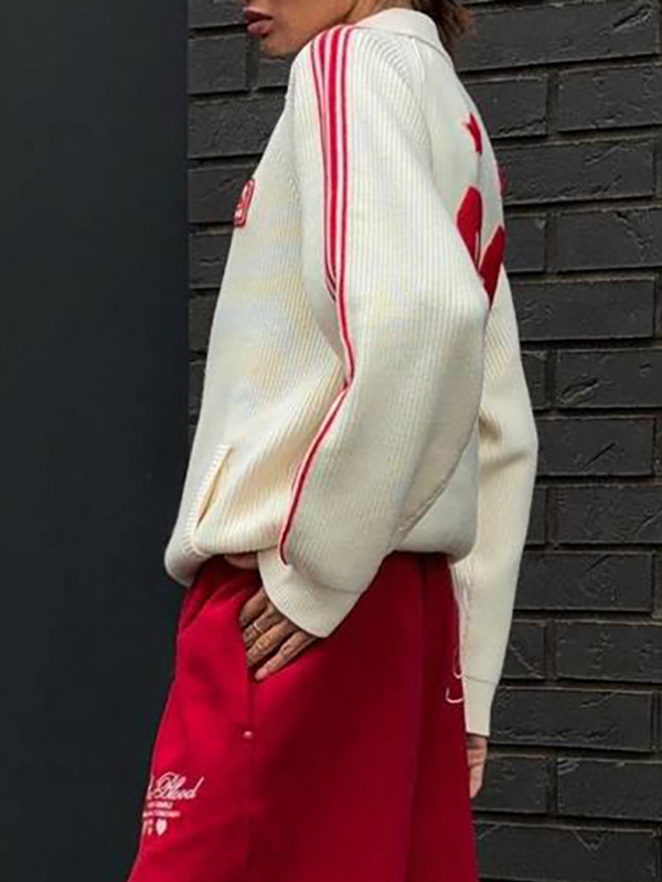 EMMIOL Striped Knit Jacket