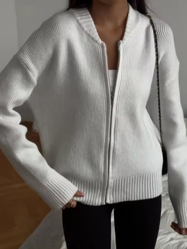 EMMIOL Versatile Crew Neck Commuting Cardigan