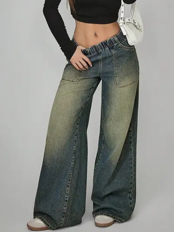 EMMIOL Jeans boyfriend con elastico in vita