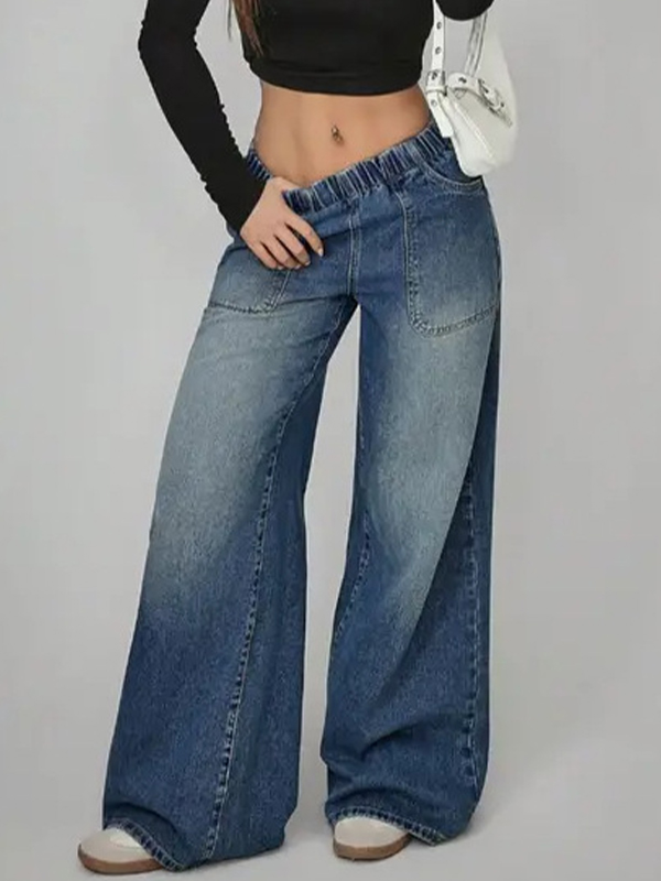 EMMIOL Jeans boyfriend con elastico in vita