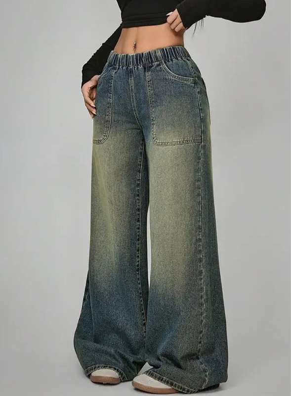EMMIOL Jeans boyfriend con elastico in vita