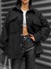 EMMIOL Solid-Coloured Casual Wear Jacket