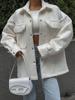 EMMIOL Solid-Coloured Casual Wear Jacket